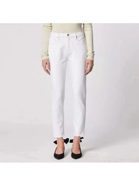 Hudson Women's Bettie High-Rise Tapered Jeans white size 28